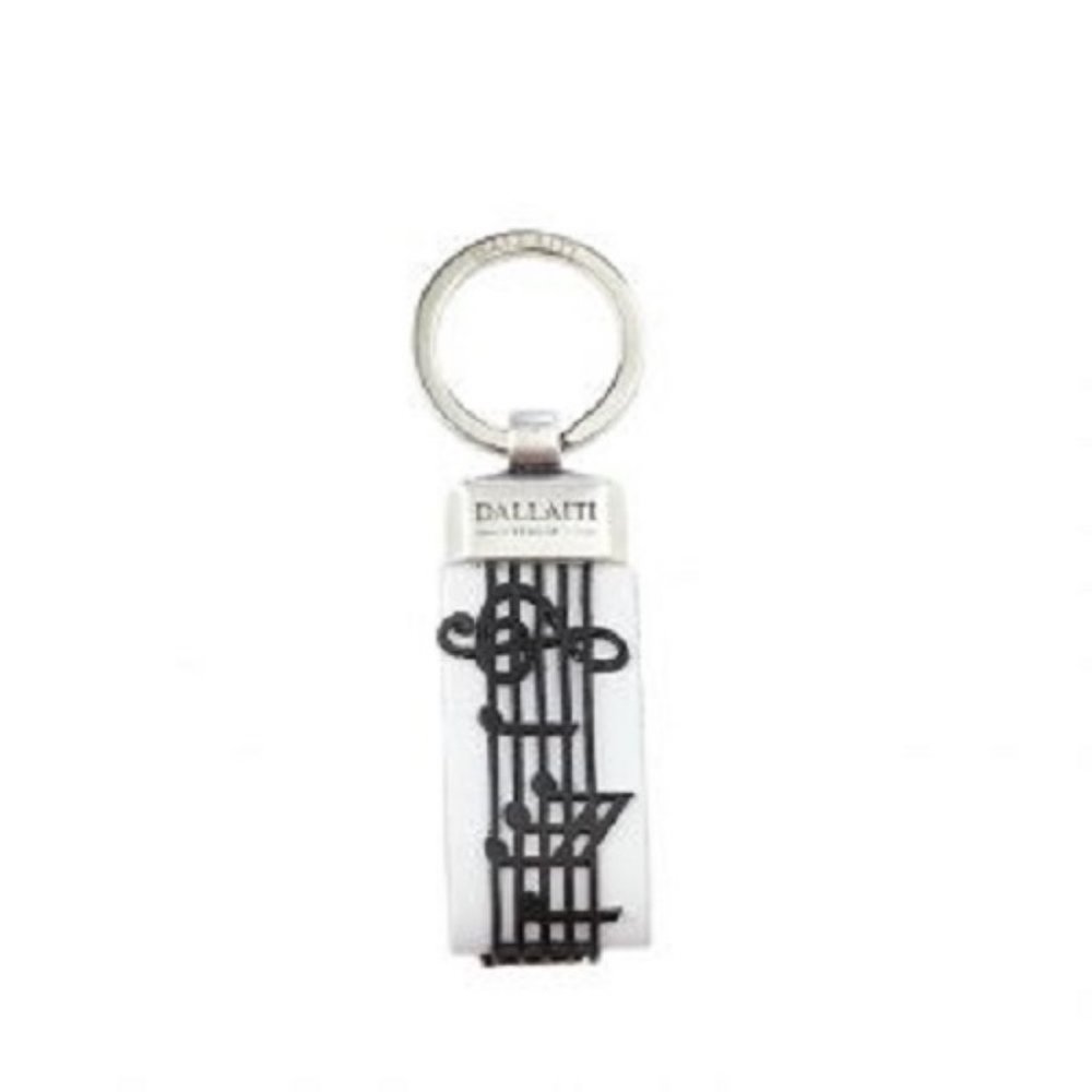 Musical Score Leather Keychain